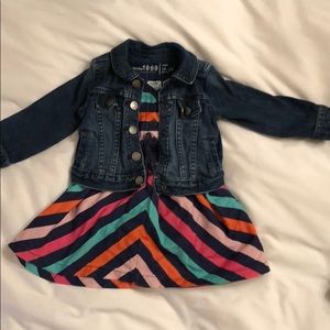 Baby Gap denim jacket and Old navy dress